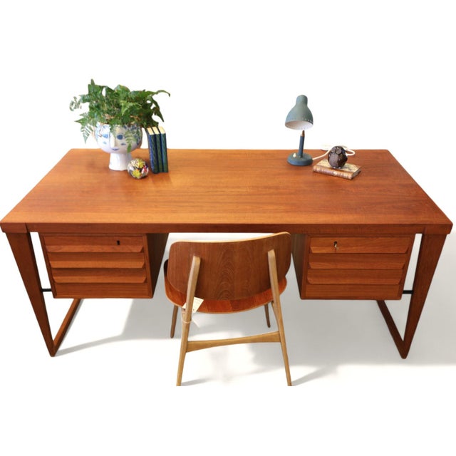 Desk Model 70 in Teak by Kai Kristiansen for Feldballe Møbelfabrik, 1960s For Sale - Image 16 of 18