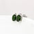 Modern 2.6ct Chrome Diopside Earrings With Natural Diamonds: Solid 14k Gold, Oval, A Pair For Sale - Image 3 of 7