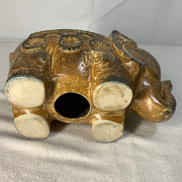 Vintage Paul Marshall Mid-Century Ceramic Elephant Coin Bank For Sale - Image 4 of 5