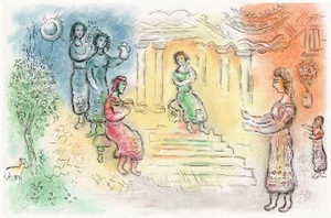 Marc Chagall, Ulysses Before Alcinous from Odyssey, 1989, Lithograph