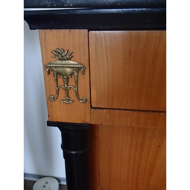 Empire Chest of 4 Drawers with Black Marble Top, in Very Good conditions. Designed before 1890