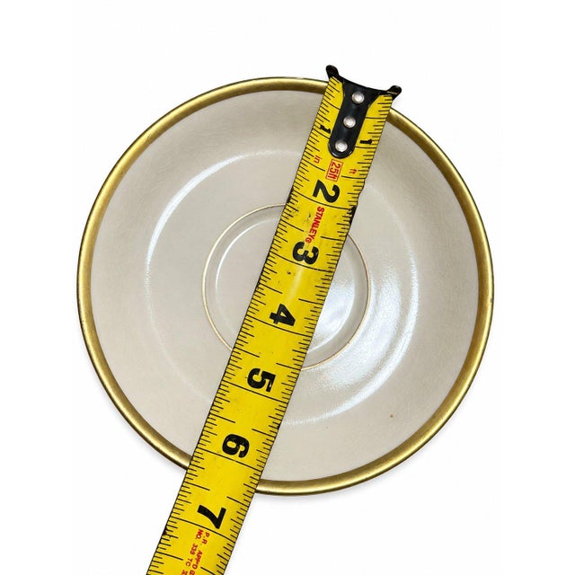Traditional Late 20th Century Johnson Brothers England Pareek Vintage Porcelain Soup Cup & Saucer Gold Trim For Sale - Image 3 of 6