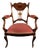 Edwardian Mahogany & Satinwood Inlaid Armchair with Castors, 1905 For Sale