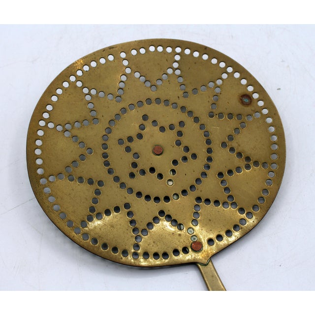 English C. 1860-80 English Brass Skimmer For Sale - Image 3 of 5