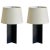 Black Contemporary "Croisillon" Matte Black and Parchment Lamps - a Pair For Sale - Image 8 of 8