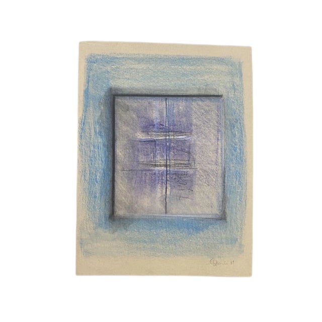 Claudio Palmieri - Transparencies - Original Pastel Drawing - 1989s For Sale