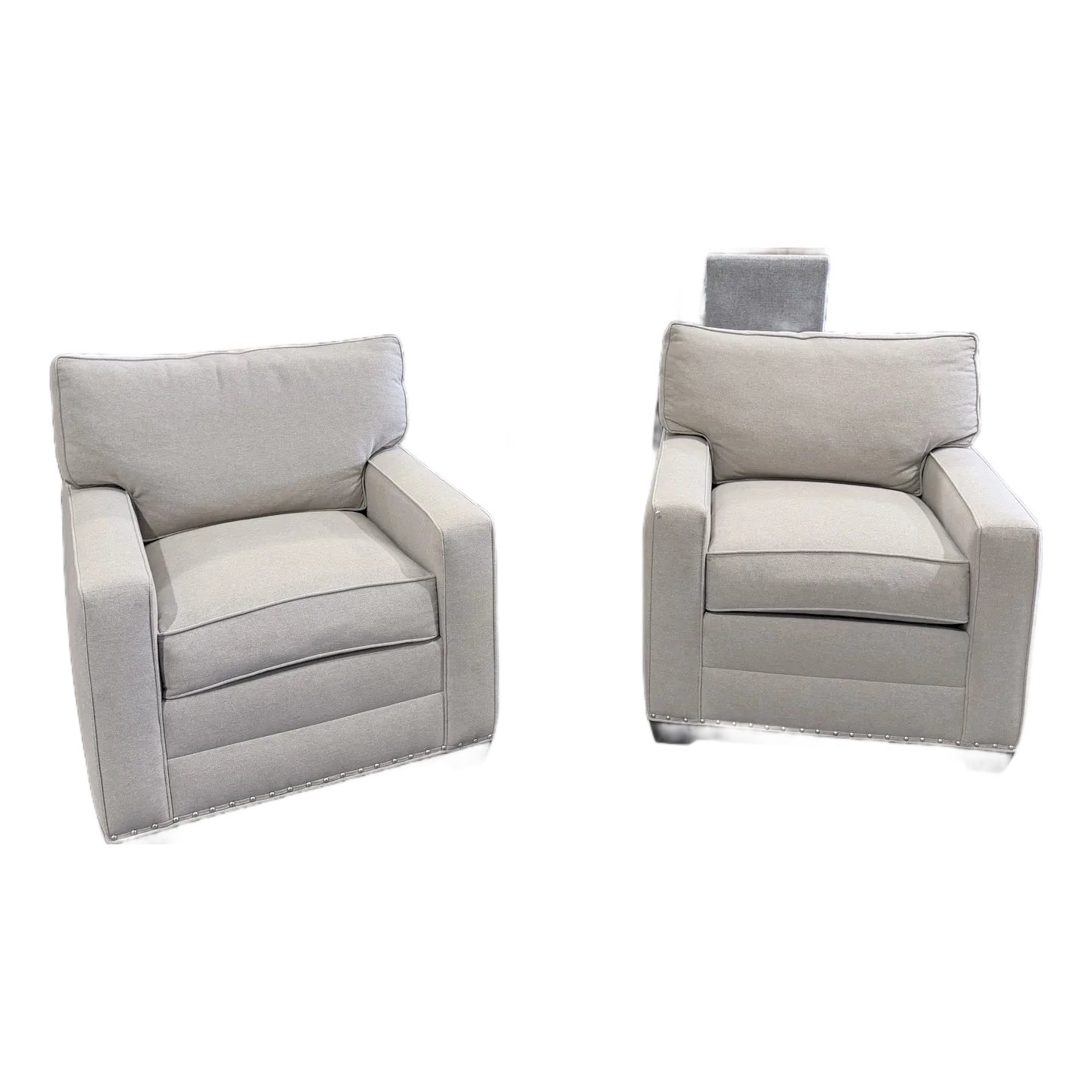 Pair of Ethan Allen Bennett Track Arm Lounge Chairs | Chairish