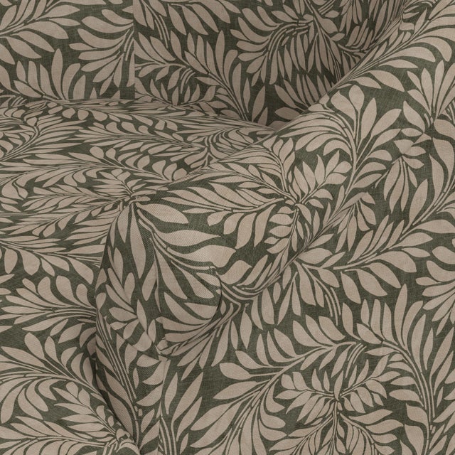 Pink Stoffer Home x Cloth & Company Marie Bun Foot Chair in Geogian Vine Olive and Mauve For Sale - Image 8 of 8