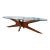 1960s Mid-Century Walnut and Glass "Jacks" Coffee Table by Adrian Pearsall For Sale