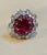 5 Carat Rubelite and 4.5 Carat Diamond 18 Karat White Gold Cocktail Ring Estate For Sale - Image 12 of 18