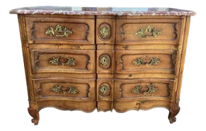 18th C. French Regency Style Chest W/ Marble Top