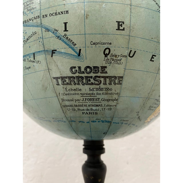 Wood Vintage French Girard, Barrere & Thomas 10" Globe Terrestre C.1940s For Sale - Image 7 of 10