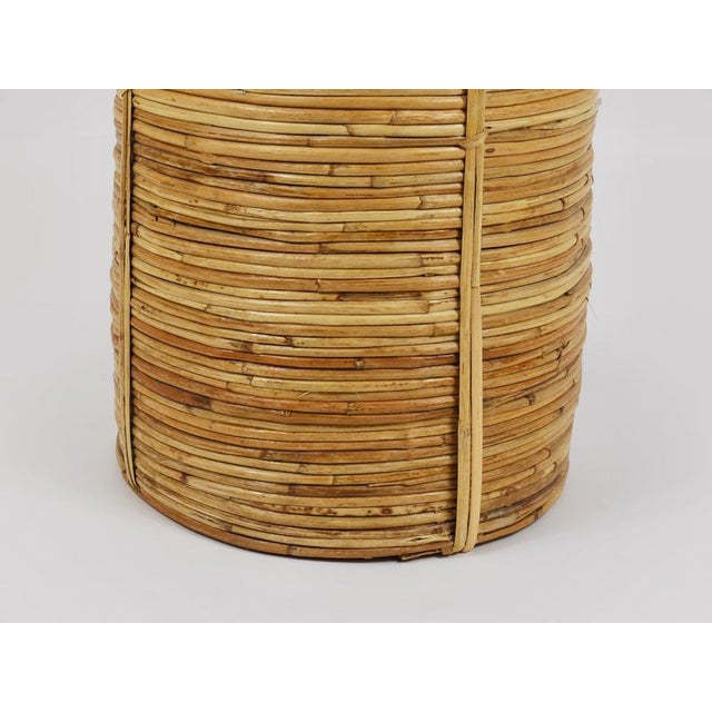 Bamboo & Brass Paper Basket Umbrella Stand, Italy, 1970s For Sale - Image 15 of 16