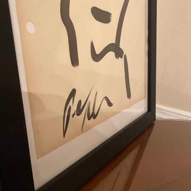 Abstract Peter Keil Original Black & White Abstract Portrait Painting For Sale - Image 3 of 8