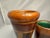 Folk Art Parquetry Vases: 20th Century American Pair For Sale - Image 4 of 8