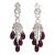 1990s Robert Sorrell Vintage Faux Diamond Amethyst Briolettes Chandelier Earrings - 2 Pieces For Sale