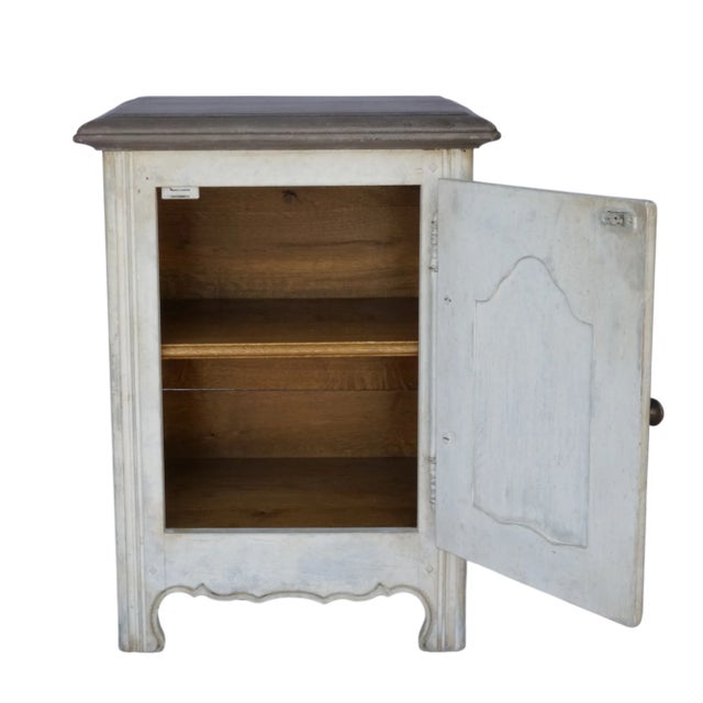 French Provincial Handmade Oak Nightstands For Sale - Image 11 of 14