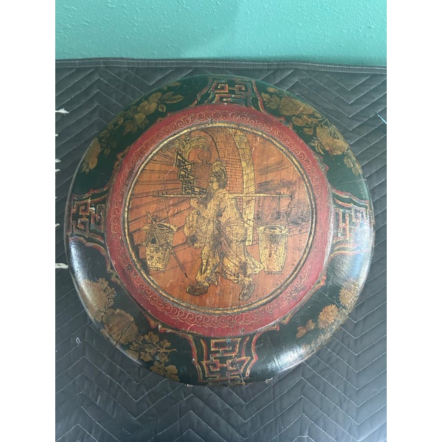 Late 19th-Century Chinese Polychrome Painted Bride Box With Iron Hardware, C. 1880–1900 For Sale - Image 11 of 12