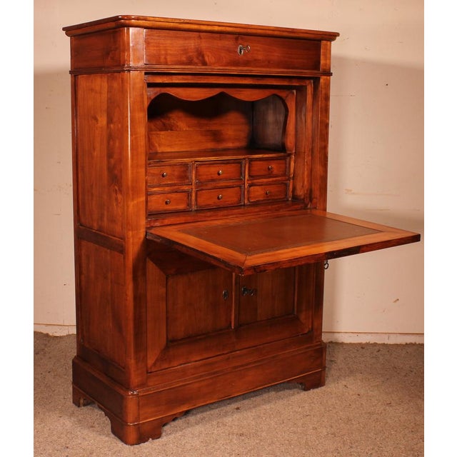Cherrywood Secretary, France, 19th Century For Sale - Image 3 of 13