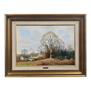 Vincent Selby, Traditional English Countryside Original Oil Painting British Landscape Artist, Circa 1980