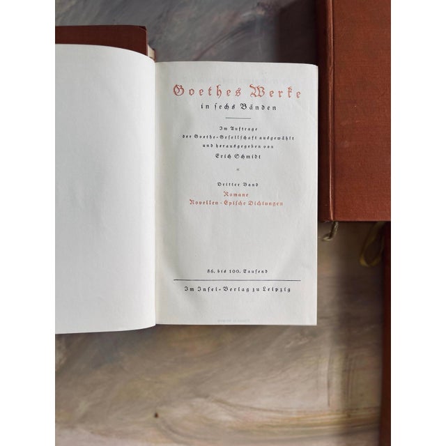 Paper Collection of 5 of Goethes Werke in German Vintage For Sale - Image 7 of 10