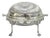 Antique English Edwardian Silver Plated Revolving Oval Serving Butter Dish For Sale