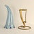 1970s Cornucopia Vase in Murano Glass with Canes and Murrine and Brass Stand by Vistosi, 1970s For Sale - Image 5 of 6