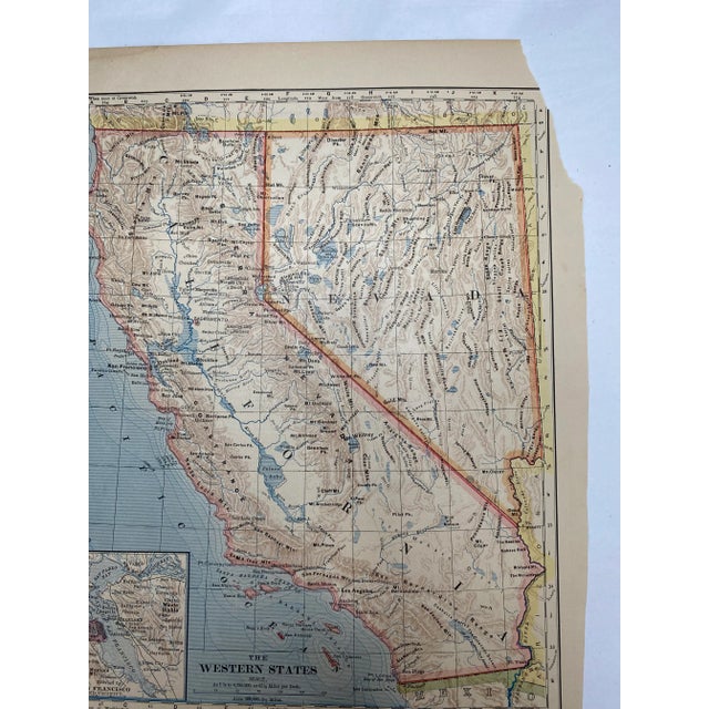 1883 Antique California and Nevada State Maps For Sale - Image 4 of 5
