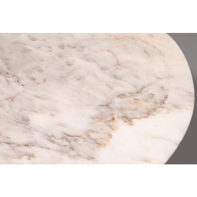 Small Marble and Brass Accent Table, 1960 For Sale - Image 4 of 9