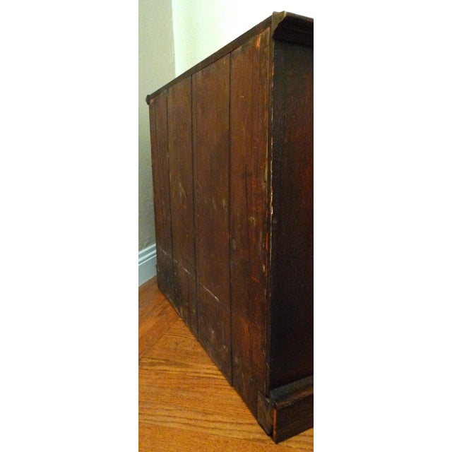 Wood 19th Century English Walnut Book or Linen Press Chest of Drawers For Sale - Image 7 of 13