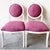 Textile 1980s Postmodern Casa Bique Swan Dining Chairs | Set of 6 in Ivory & Raspberry Pink For Sale - Image 7 of 11