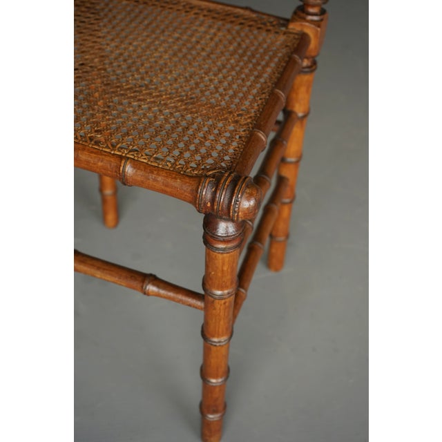 Antique American Faux Bamboo Side Chair, 1880s For Sale - Image 11 of 15