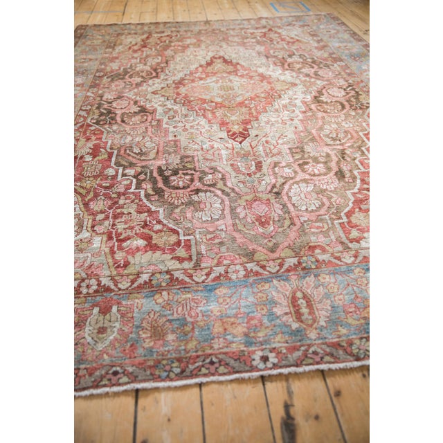 Traditional Antique Distressed Sarouk Carpet - 7'1" x 10' For Sale - Image 3 of 12