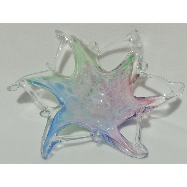 Vintage Multi-Colored Murano Italian Art Glass Bowl For Sale - Image 9 of 12