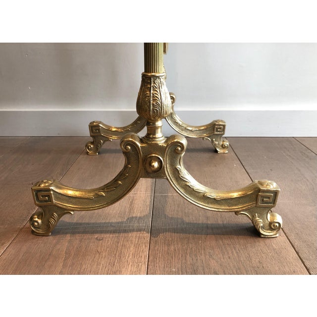 Neoclassical brass Psyche mirror in the style of Maison Jansen For Sale - Image 11 of 12
