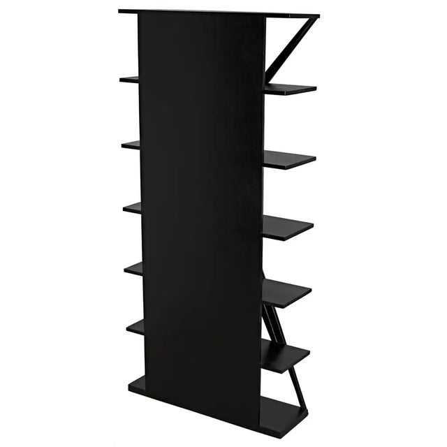 Noir Vetra Bookcase, Hand Rubbed Black For Sale - Image 4 of 6