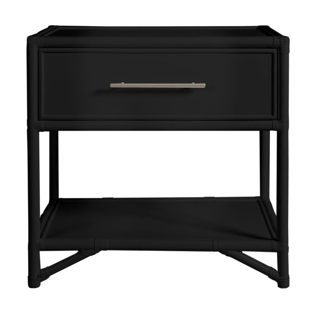 Olympia One-Drawer Nightstand in Black For Sale In West Palm - Image 6 of 6