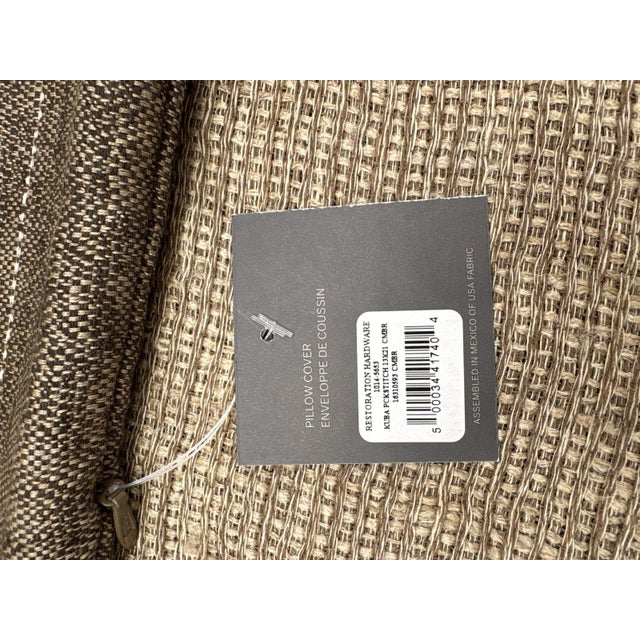 Textile Rh Restoration Hardware Kuba Cloth Pickstitch Pillow Cover - Lumbar For Sale - Image 7 of 12
