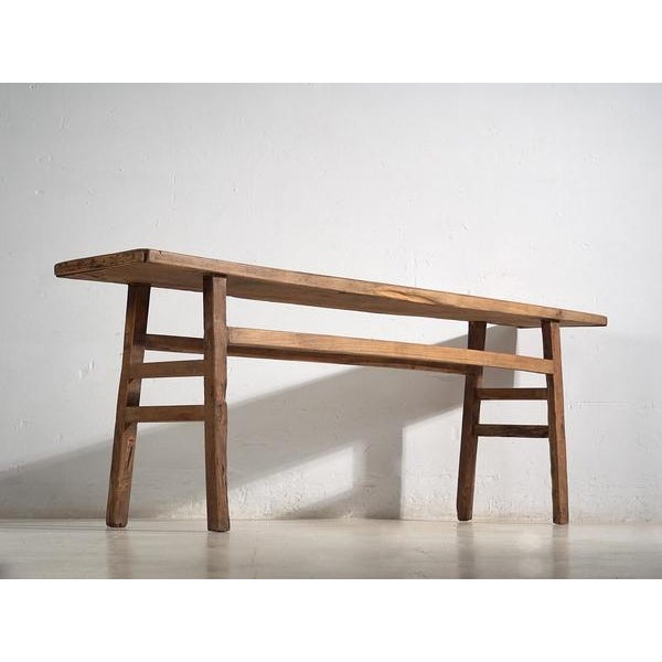 Antique solid wood console table (c.1900) Dimensions: Width: 204 cm Depth: 38 cm Height: 70 cm Style: Qing Materials and...