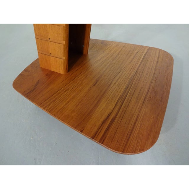 Brown Tiered Console Table by Aksel Kjersgaard for Odder Adjustable, 1970s For Sale - Image 8 of 18