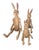 2000 - 2009 Vintage Hand-Carved Articulated Wooden Rabbit Family - Set of 3 For Sale - Image 5 of 5