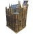 One-of-a-kind French handmade folk art miniature replica of the St. Leonard Cathedral in Fougeres, France having...