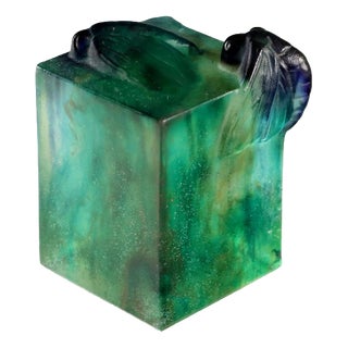 Vintage Glass Paperweight by Gabriel Argy-Rousseau, France, 1920s For Sale