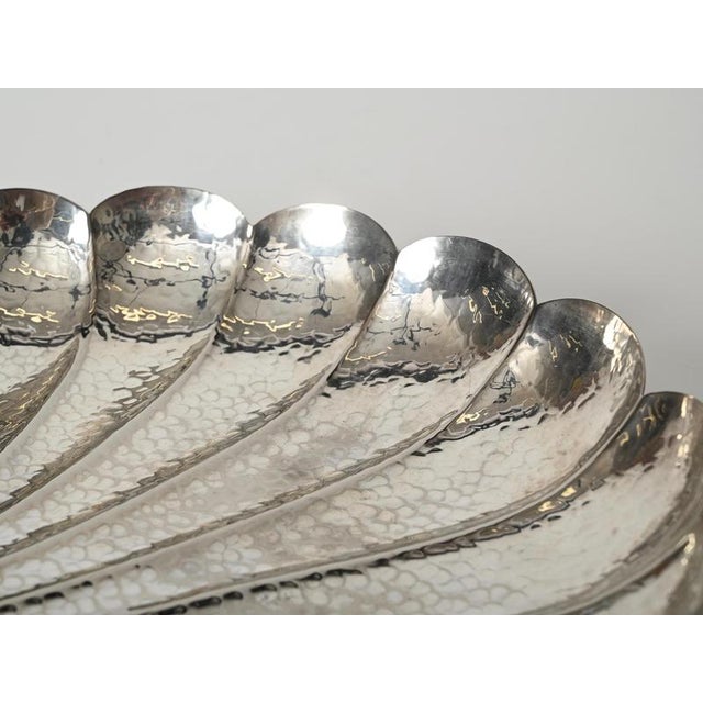 Large Handmade Hammered Silver Centerpiece Bowl attributed to Renzo Cassetti, Italy, 1970s For Sale - Image 6 of 14