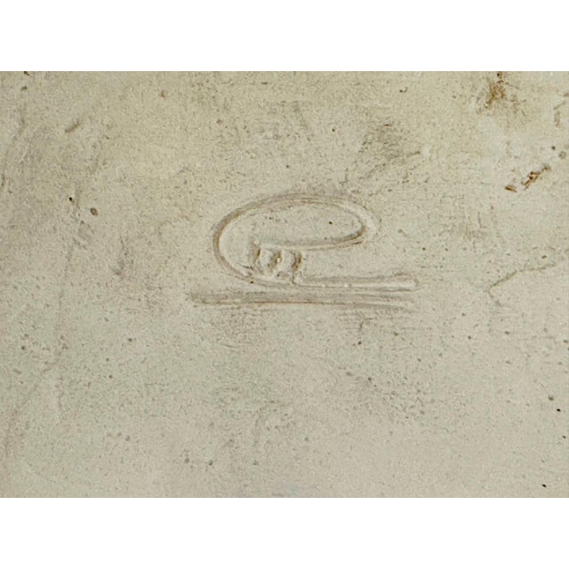 Mid-Century Abstract Wall Relief in Ceramic Signed e.w., 1970s For Sale - Image 6 of 7