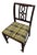 1970s Wooden Accent Chair With Green Plaid Cushion For Sale