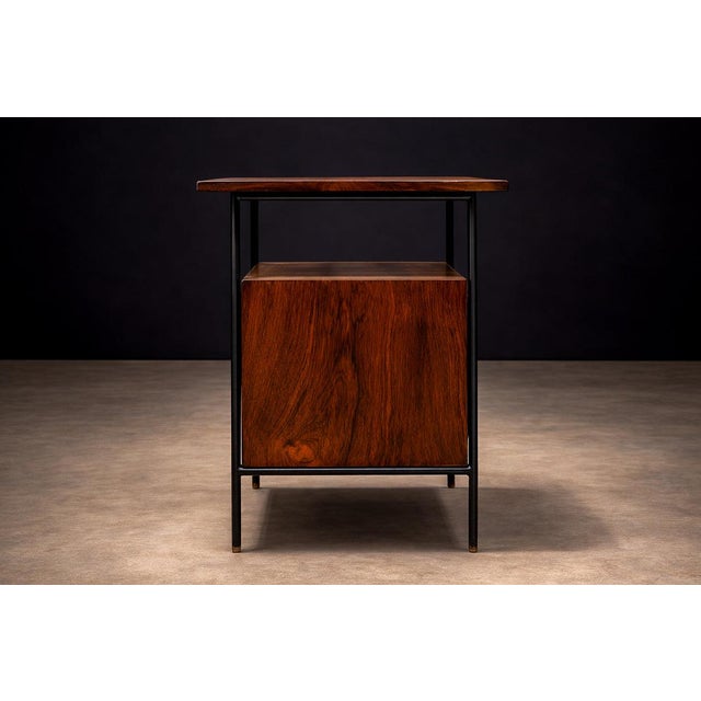 Geraldo de Barros Side Table in Metal, Rosewood and Formica, Geraldo de Barros for Unilabor, 1950s - Lot 439A For Sale - Image 4 of 10