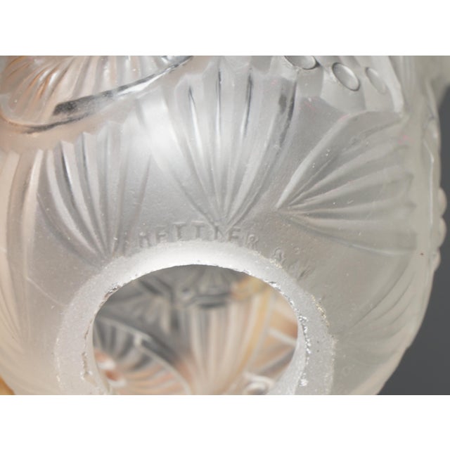 Pair of 1930s Hettier Vincent French Art Deco Tulip Glass Wall Sconces - 2 Pairs Available For Sale - Image 11 of 13