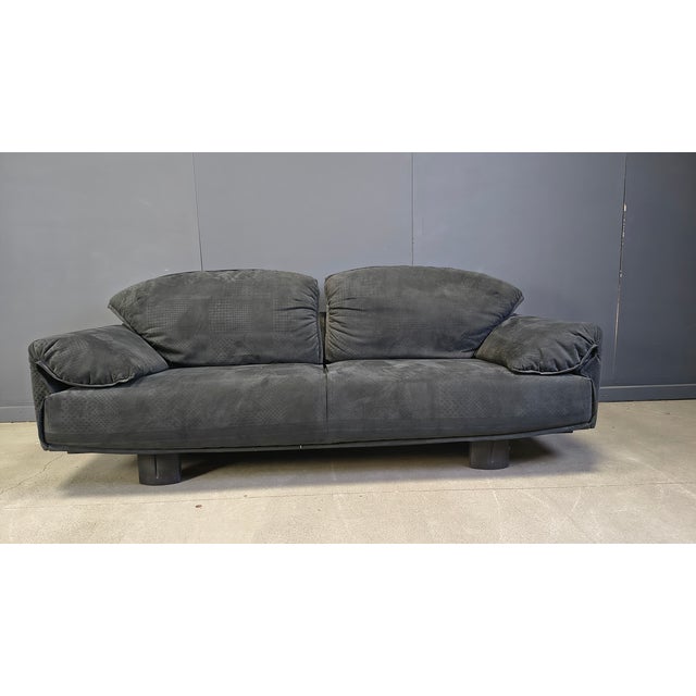Velvet Sofa from Saporiti Italia, 1980s For Sale - Image 11 of 14