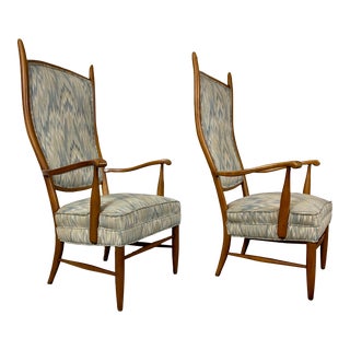 Maxwell Royal Sculptural High Back Chairs For Sale